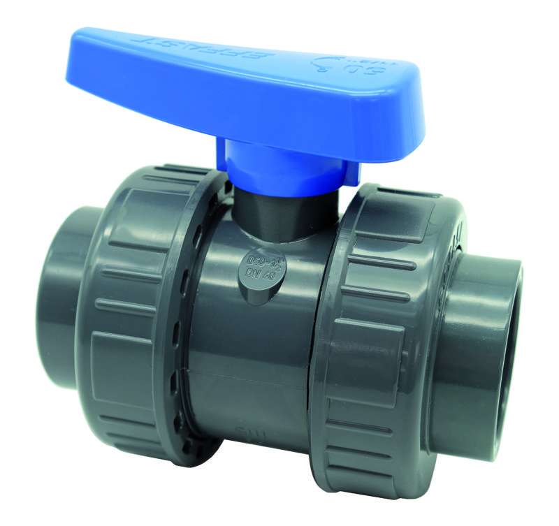 PVC-U double union ball valve BV - EFFAST - 100% Made in Italy