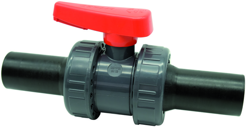PVC-U Double union ball valve BX - EFFAST - 100% Made in Italy