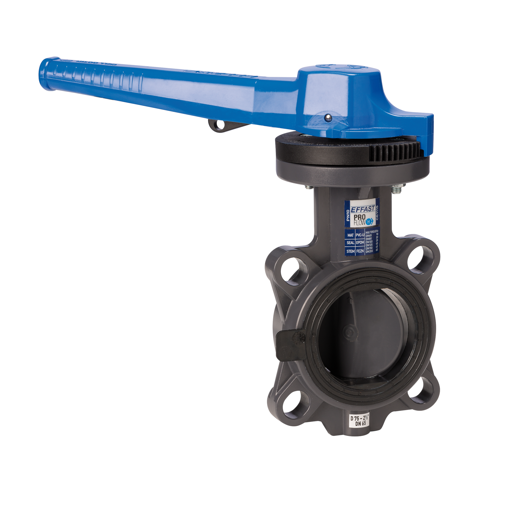 PVC-U PROFLOW® H butterfly valve - EFFAST - 100% Made in Italy