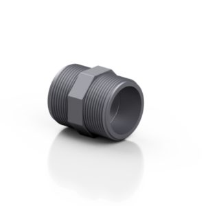 PVC-U hexagon nipple - EFFAST - 100% Made in Italy