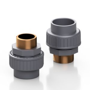 PVC-U/BRASS adaptor union - EFFAST - 100% Made in Italy