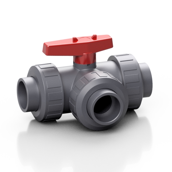 PVC-U 3-way ball valve - EFFAST - 100% Made in Italy