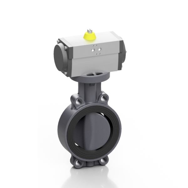 PVC-U pneumatic PROFLOW® H butterfly valve - EFFAST - 100% Made in Italy