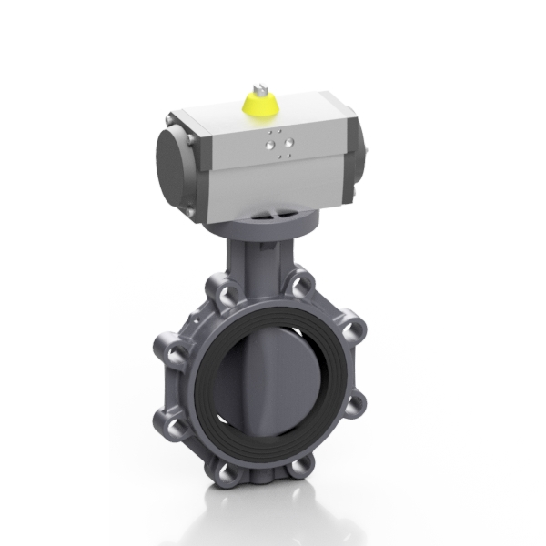 PVC-U pneumatic PROFLOW® P butterfly valve - EFFAST - 100% Made in Italy