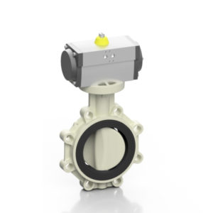 PP-H pneumatic PROFLOW® T butterfly valve - EFFAST - 100% Made in Italy